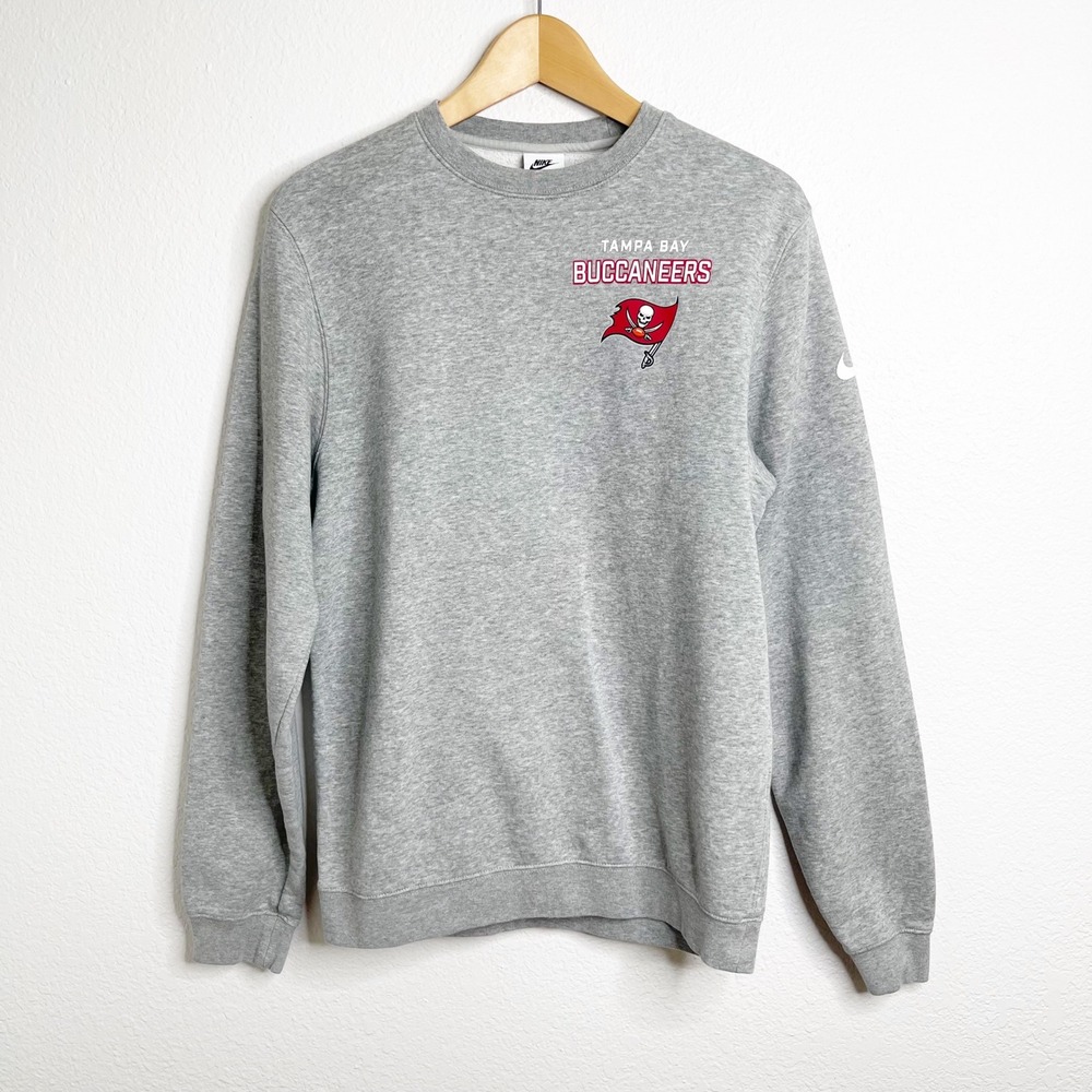 Nike Tampa Bay Buccaneers Heather Gray Crewneck Sweatshirt Womens Small NFL